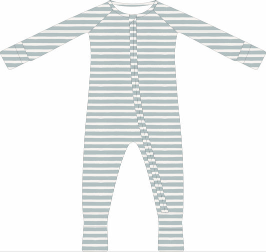 Convertible Two-Way Zipper One Piece | Vintage Stripe