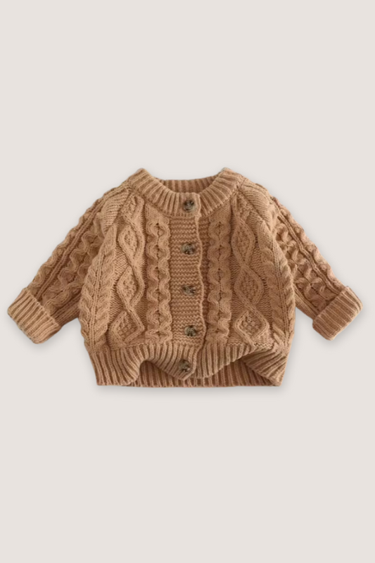 (PREORDER JULY) 100% Cotton Chunky Knit Cardigan - Multiple Colors