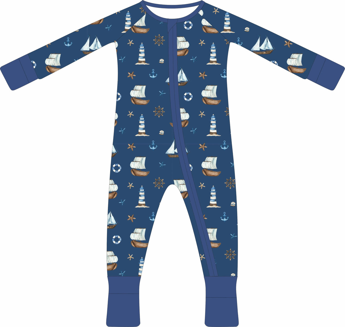 (PREORDER SPRING) Convertible Two-Way Ruffled Zipper One Piece | Sail Away