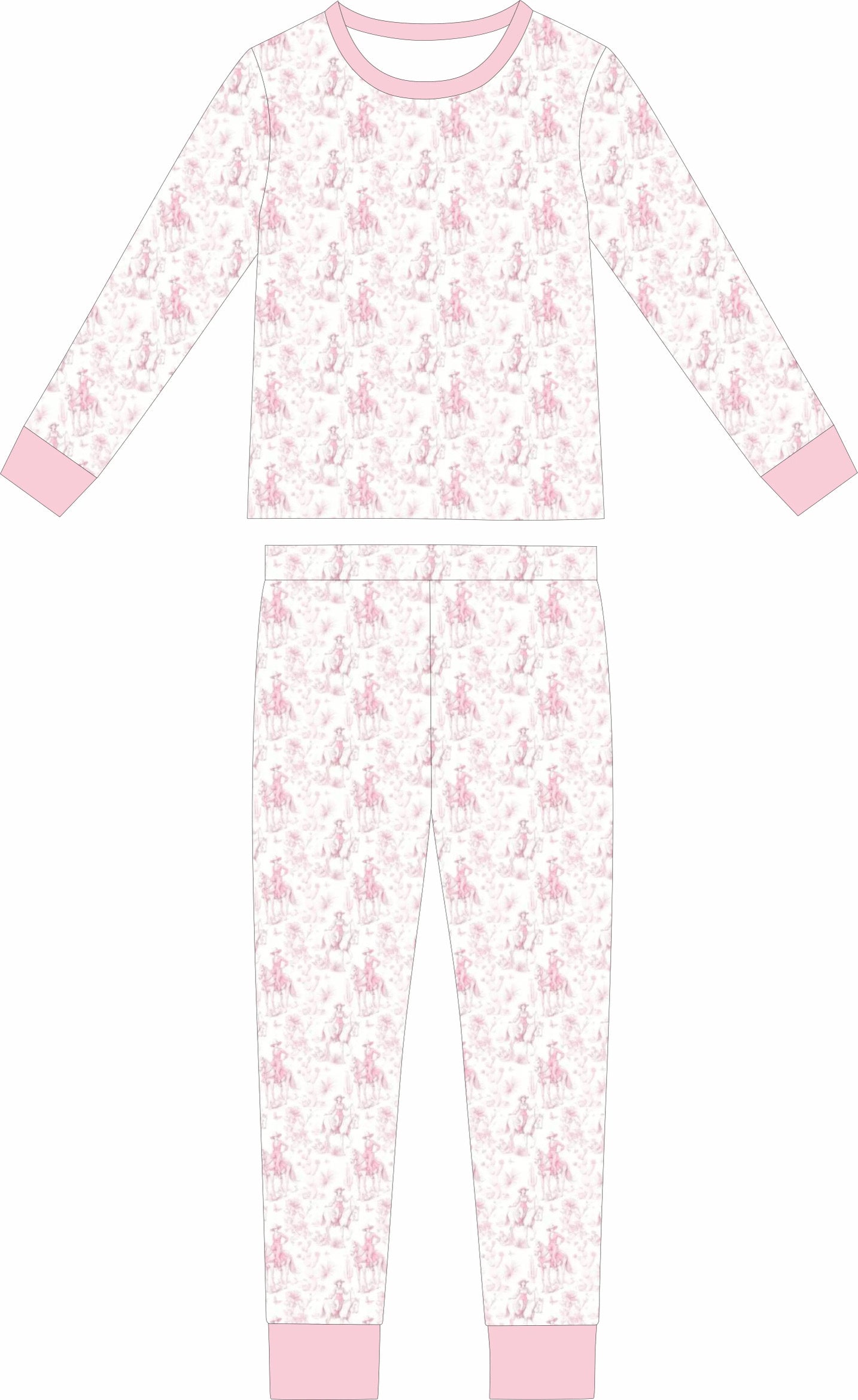 (PREORDER JUNE) Bamboo Ruffle Loungewear | Toile Cowgirl