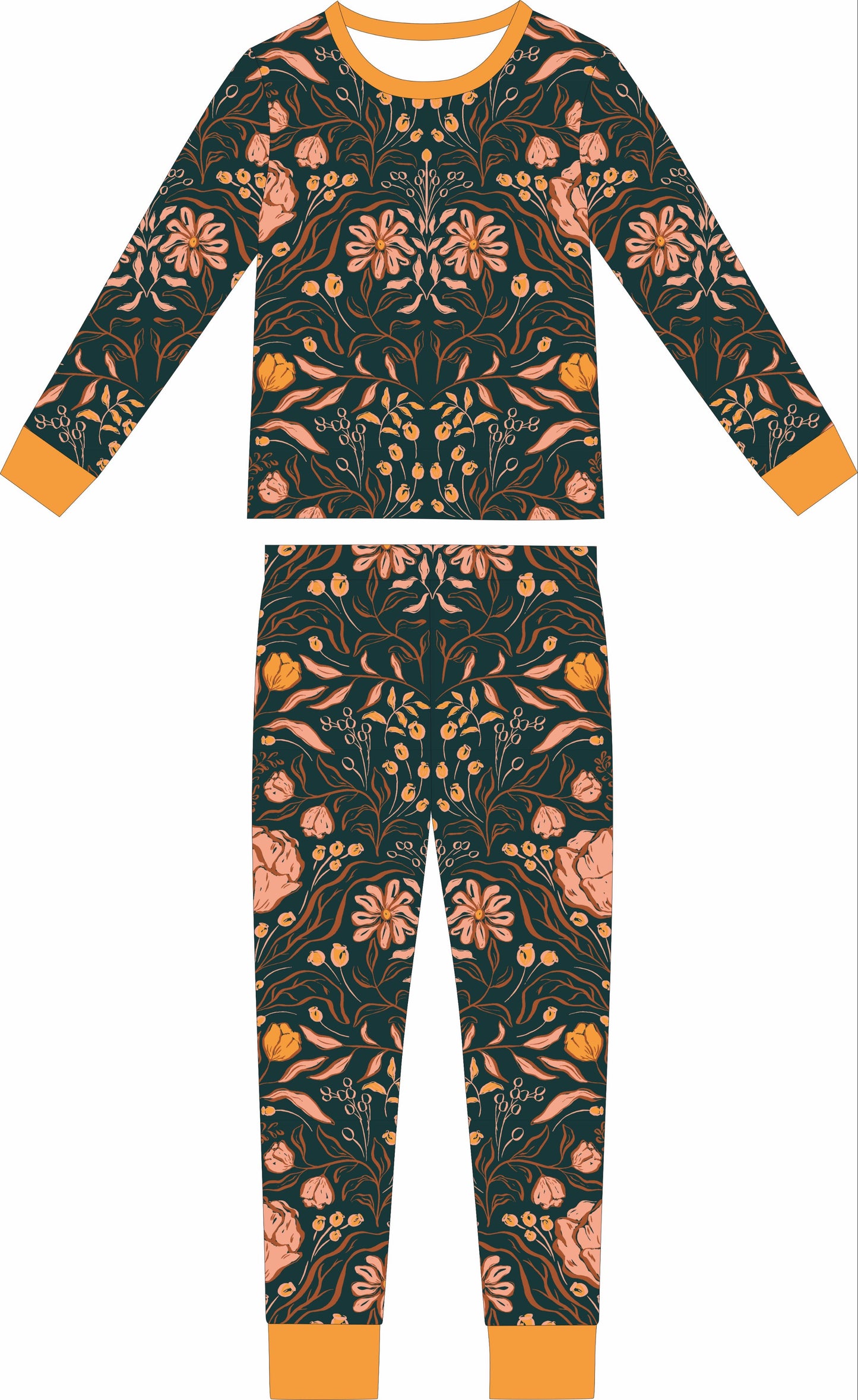 Convertible Two-Way Zipper One Piece | Mustard Floral