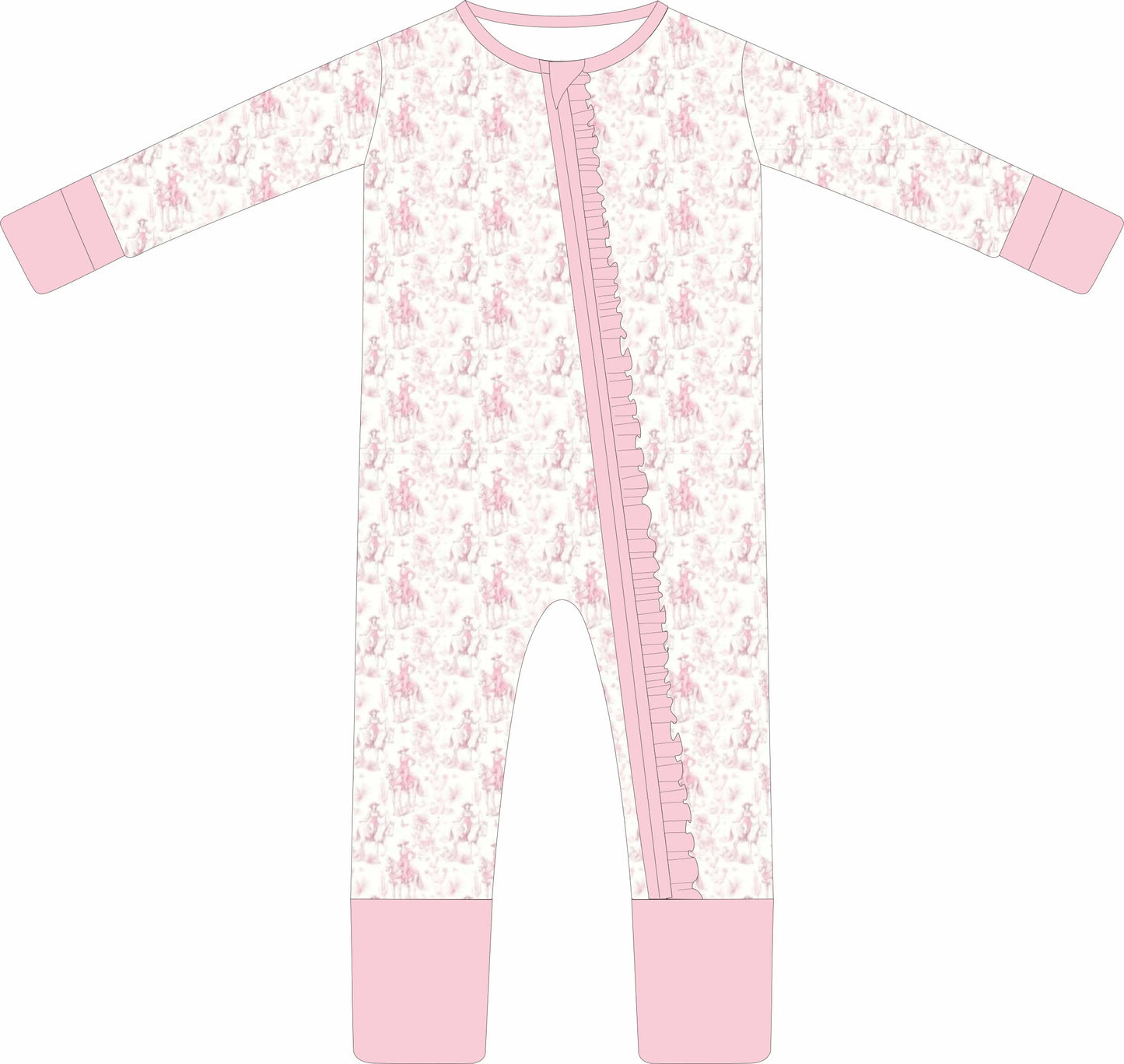 (PREORDER JUNE) Bamboo Ruffle Loungewear | Toile Cowgirl