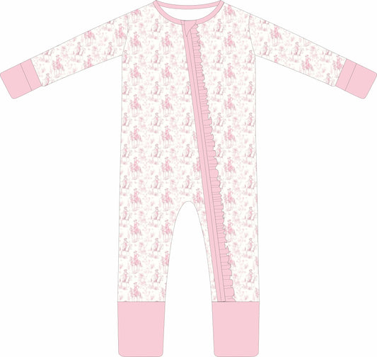 (PREORDER JUNE) Bamboo Ruffle Loungewear | Toile Cowgirl
