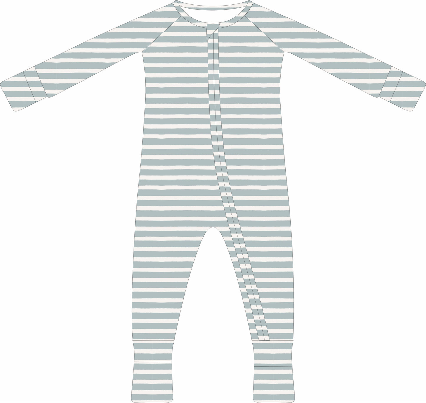 Convertible Two-Way Ruffled Zipper One Piece | Vintage Stripe