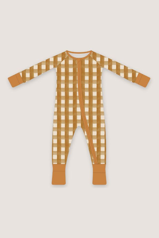 (PREORDER AUGUST) Bamboo Loungewear | Mustard Gingham