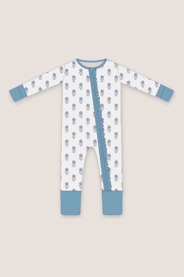 (PREORDER JUNE) Bamboo Ruffle Loungewear | Hydrangeas