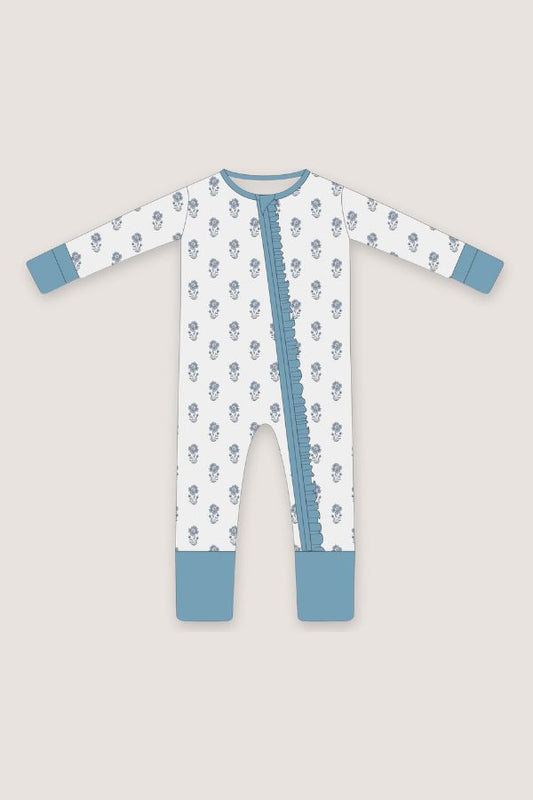 (PREORDER JUNE) Bamboo Ruffle Loungewear | Hydrangeas