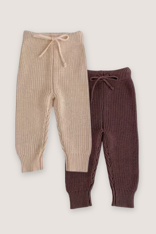 (PREORDER JULY) 100% Cotton Knit Joggers - Multiple Colors