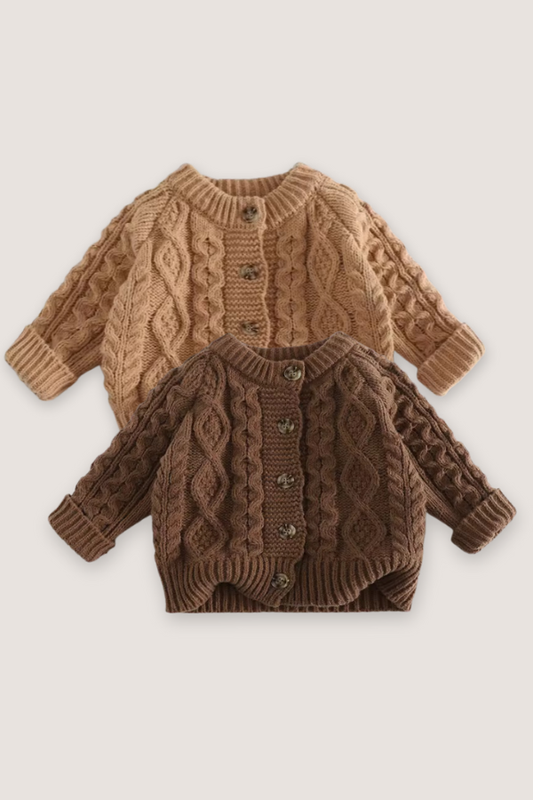 (PREORDER JULY) 100% Cotton Chunky Knit Cardigan - Multiple Colors