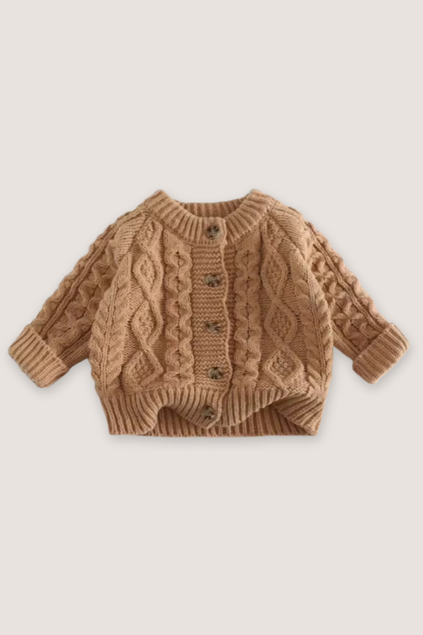 (PREORDER JULY) 100% Cotton Chunky Knit Cardigan - Multiple Colors