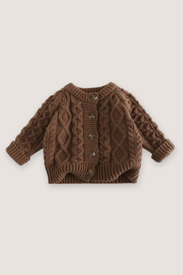 (PREORDER JULY) 100% Cotton Chunky Knit Cardigan - Multiple Colors
