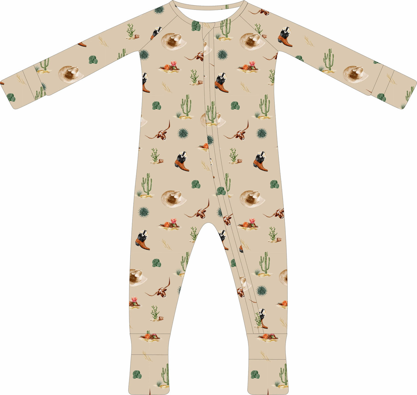 Convertible Two-Way Ruffled Zipper One Piece | Desert Cowbaby