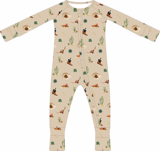 Convertible Two-Way Ruffled Zipper One Piece | Desert Cowbaby