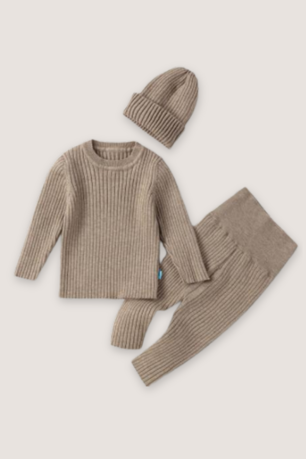 (PREORDER SEPTEMBER) Knit Joggers Beanie Set - Multiple Colors