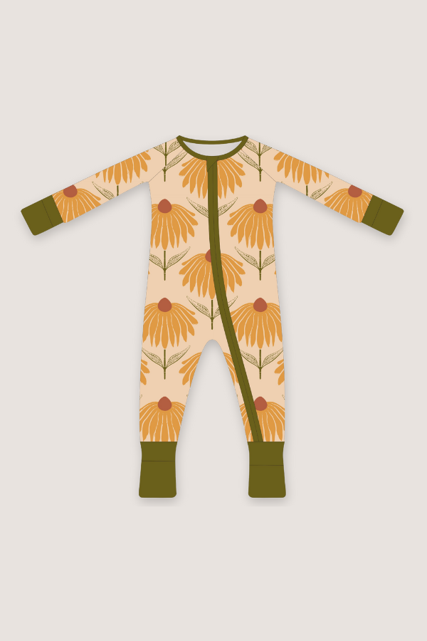 Convertible Two-Way Zipper One Piece | Sunflower