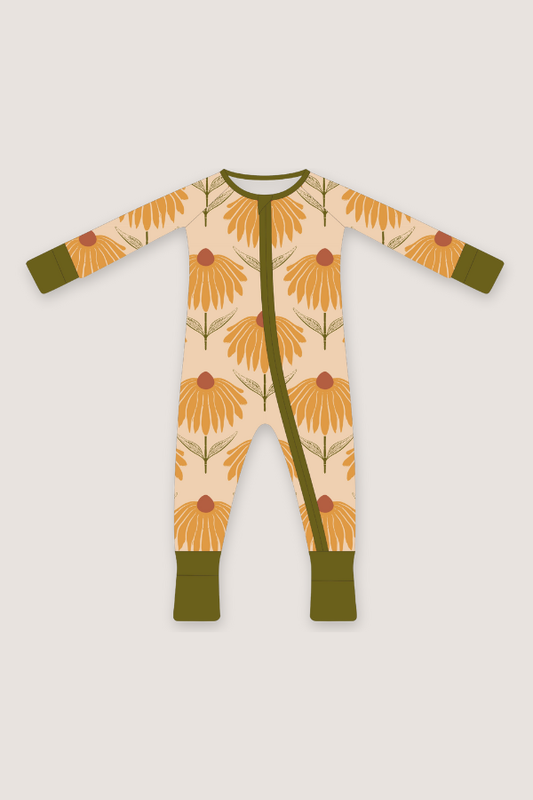 Convertible Two-Way Zipper One Piece | Sunflower