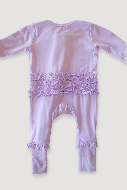 Convertible Two-Way Ruffled Zipper One Piece |  Lavender