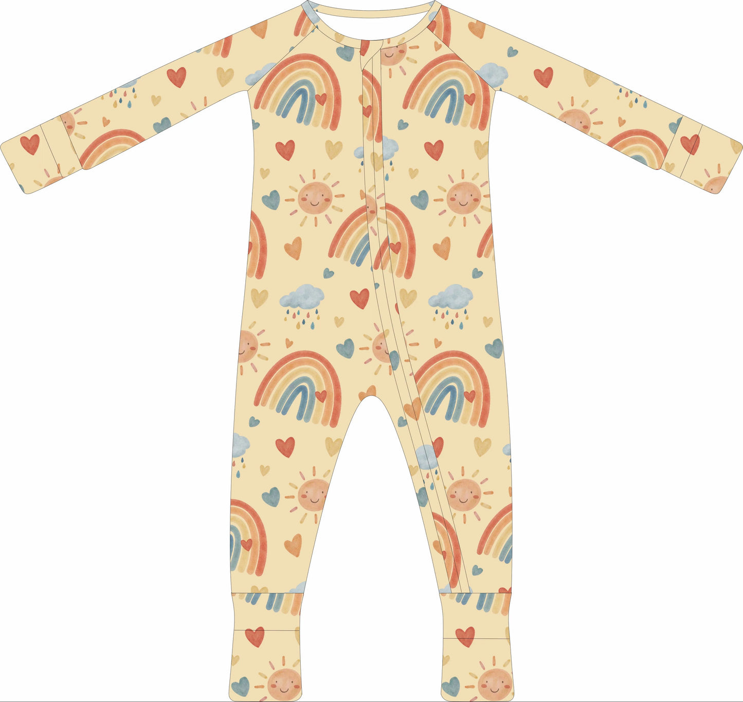 (PREORDER SPRING) Convertible Two-Way Ruffled Zipper One Piece | Sunshine & Rainbows