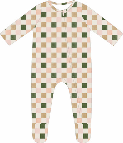 (PREORDER JUNE) Bamboo Loungewear | Pink & Green Check