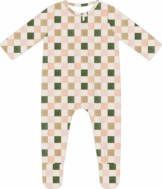 (PREORDER JUNE) Bamboo Loungewear | Pink & Green Check