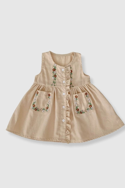 100% Cotton Embroiderd Tank Dress