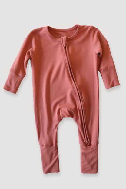 Convertible Two-Way Zipper One Piece | Rust