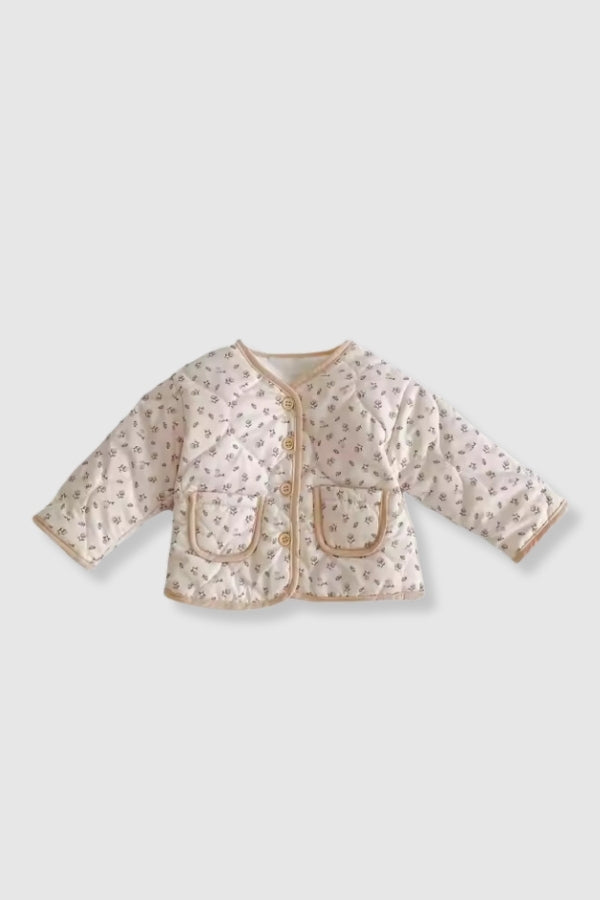 (PREORDER SEPT) Floral Coat with Khaki Trim