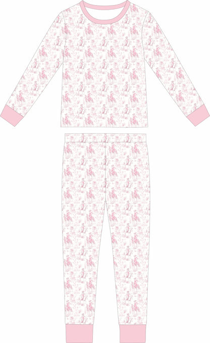 (PREORDER JUNE) Bamboo Ruffle Loungewear | Toile Cowgirl