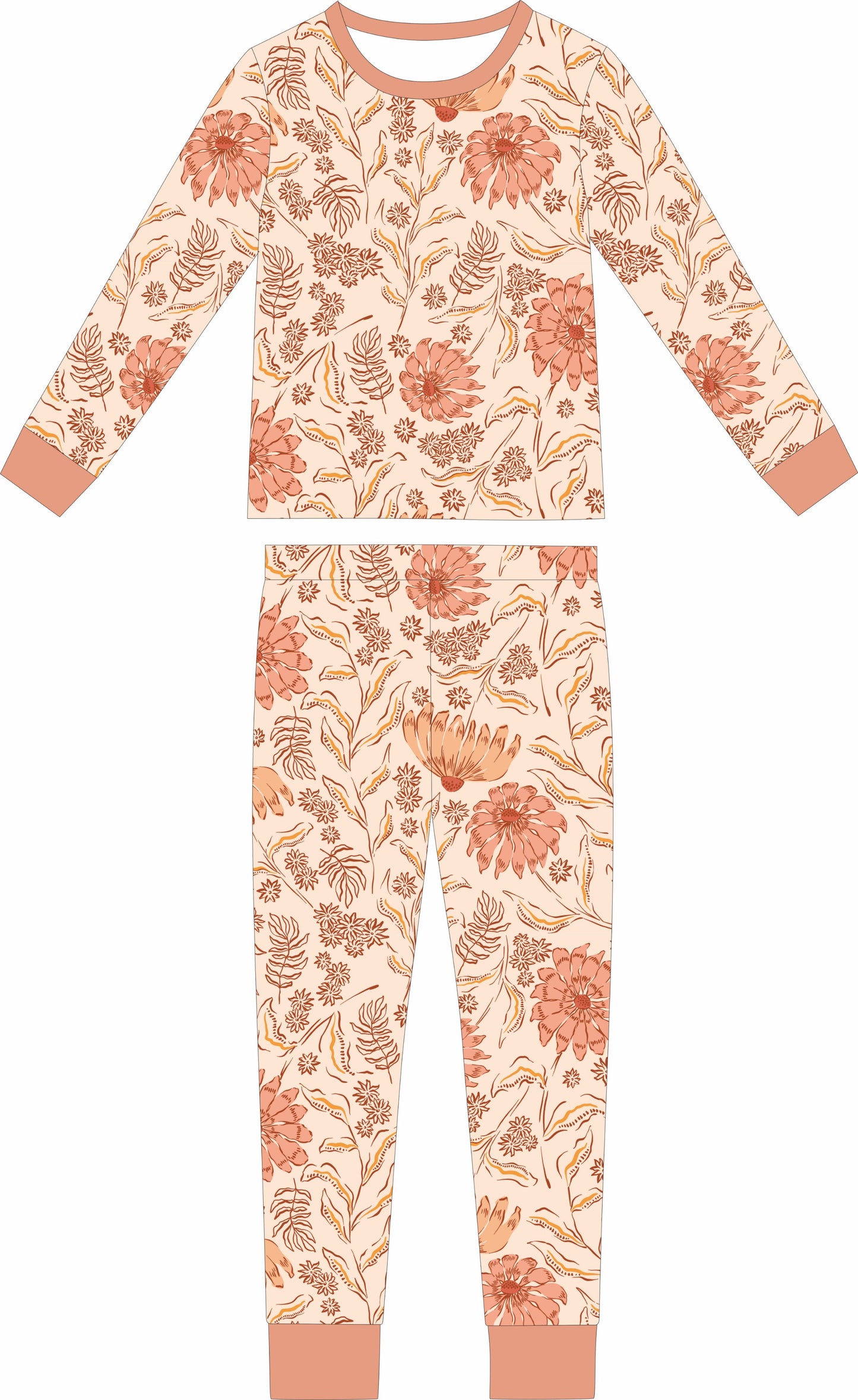 Convertible Two-Way Ruffled Zipper One Piece | Coral Floral