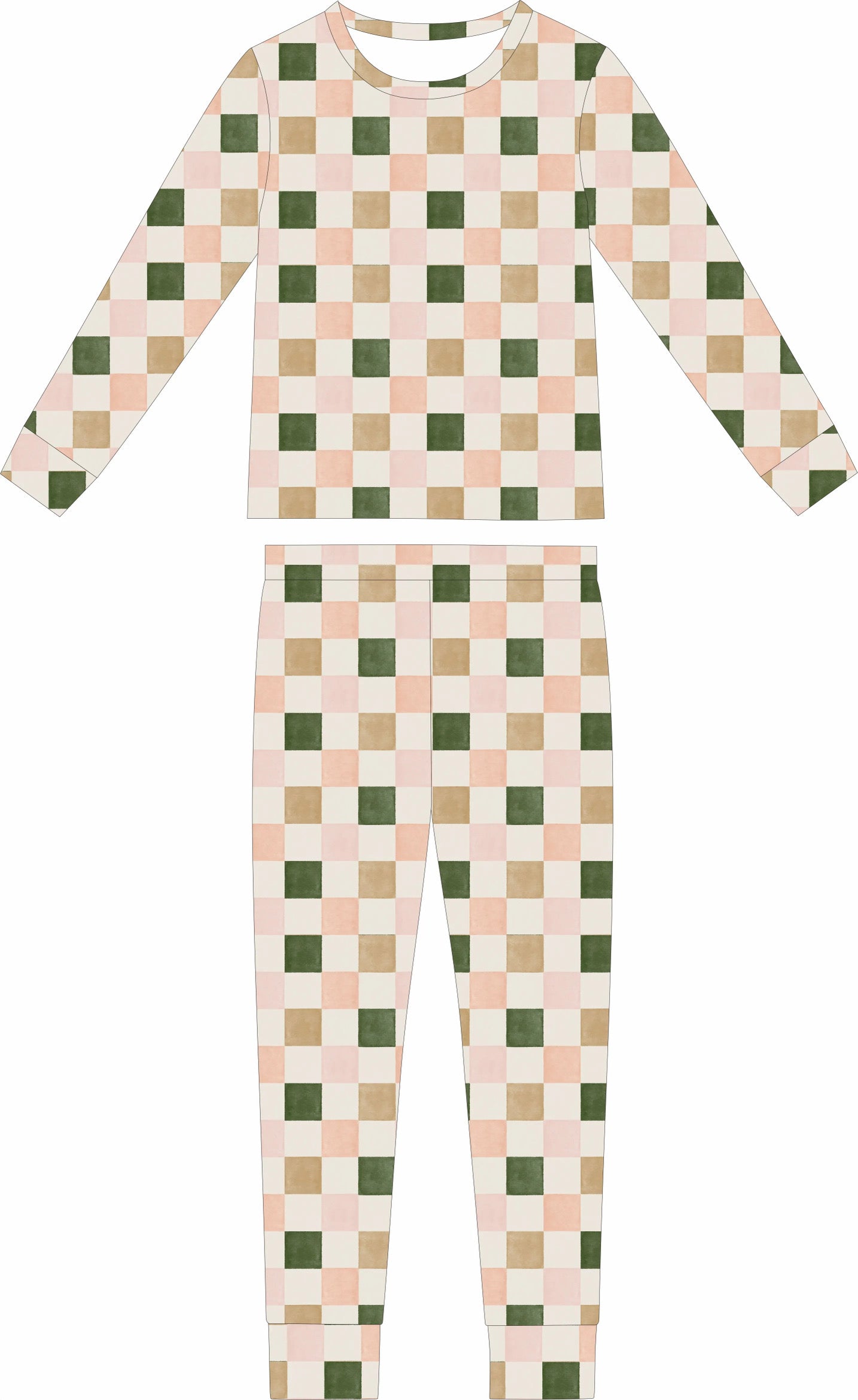 (PREORDER JUNE) Bamboo Loungewear | Pink & Green Check
