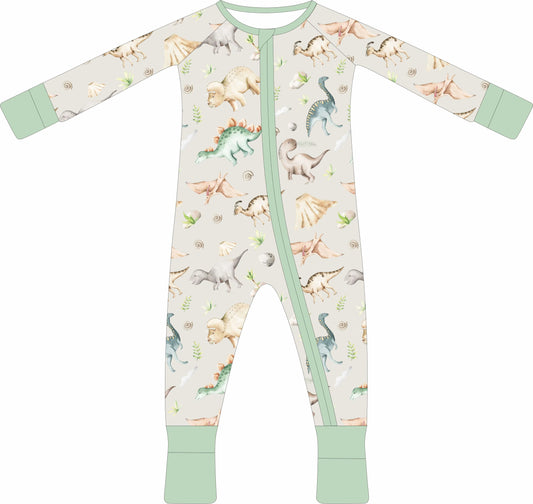 (PREORDER SPRING) Convertible Two-Way Ruffled Zipper One Piece | Dino Den