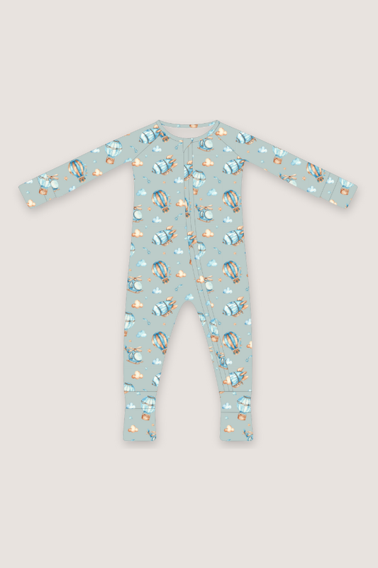 (PREORDER JUNE) Bamboo Loungewear | Blue Hot Air Balloons