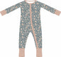 (PREORDER JUNE) Bamboo Ruffle Loungewear | Dusty Blue Floral Ruffle