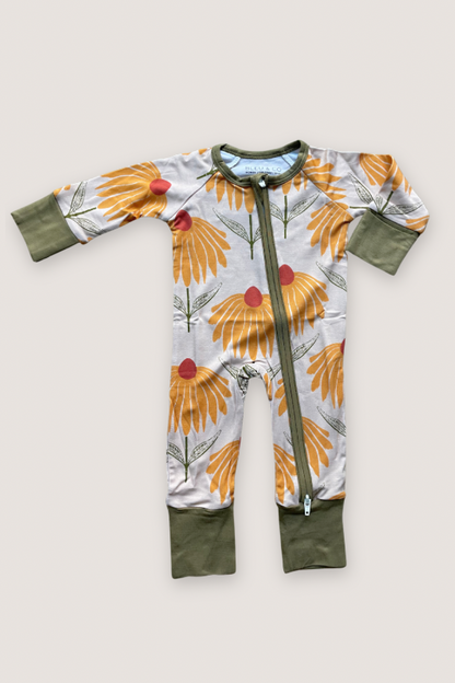 Convertible Two-Way Zipper One Piece | Sunflower