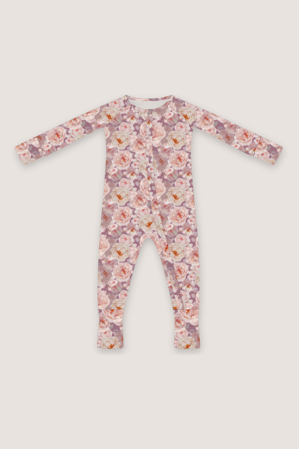 (PREORDER JULY) Bamboo Ruffle Loungewear | Mauve Floral
